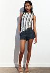 Топ PULL&BEAR ASYMMETRIC STRIPED RUSTIC, Blue - фото 3