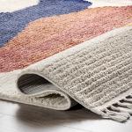 Современный ковёр Ashton с абстрактным рисунком и кисточками Nuloom, 153x244 см - фото 6