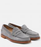 Замшевые мокасины Tod's, Grigio Elephant - фото
