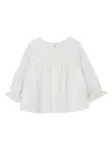 Блузка с оборками на рукавах Chloé Kids, белый - фото 2