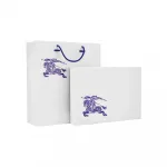 Шарф с бахромой Checked Burberry, синий - фото 2