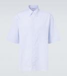 Полосатая хлопковая рубашка Auralee, Light Blue Stripe - фото