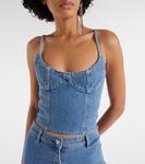 Корсетный джинсовый топ Magda Butrym, синий - фото 4