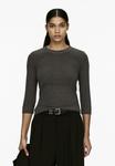 Топ ARKET Long sleeved top, Black/Anthracite - фото