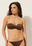 Топ бикини Calzedonia SHINY SATIN, Brown/Brown - фото 5