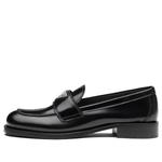 Кроссовки ss22 unlined brushed leather loafers 'black' Prada, черный - фото
