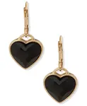 Золотистые серьги-сердечки Lonna & Lilly, black - фото