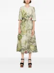 Платье миди с принтом Elie Saab, зеленый - фото 2