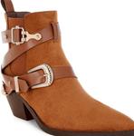 Ботинки London Rag Raveta Microfiber Buckle Strap Western Boots, Tan - фото 7