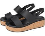 Туфли Crocs Brooklyn Cork Low Wedge, черный - фото
