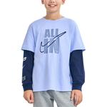 Nike Футболка heather blue детская - фото 3