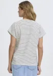 Frfeba tee basic tshirt Fransa, White W Black Stripe - фото 3