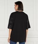 Футболка женская Elisabetta Franchi свободного кроя с принтом, черный - фото 3