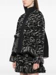 Sacai жакет с бахромой, черный - фото 3