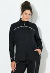 Толстовка Ulla Popken Zip-up sweatshirt, Black - фото