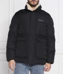 Пуховик мужской Armani Exchange с меховым воротником, черный - фото