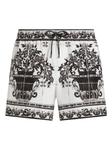 Dolce & Gabbana плавки-шорты с графичным принтом, белый - фото