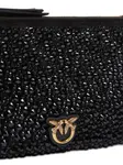 Мини-сумка с украшенным логотипом Pinko, черный - фото 3