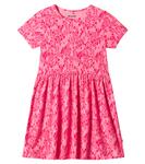 Леопардовое джерси-платье Mini Rodini, розовый - фото