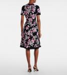 Мини-платье с цветочным принтом Carolina Herrera, Black Multi - фото 3