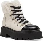 Женские ботинки Steve Madden Reyen кожаные на платформе, белый - фото 3