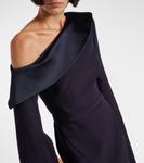 Платье из крепа с накидкой Rinoa Safiyaa, Midnight Navy - фото 5