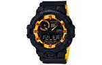 CASIO Часы Men Liquid Crystal/Analog Dual Display Series Black Watch, Black/Yellow Dial - фото