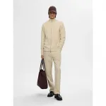 Свитер Selected Dane full zip, бежевый - фото 4