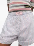 Шорты в полоску GANNI, белый - фото 5