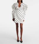 Топ из тафты в горошек Nina Ricci, цвет white with black dots - фото 2
