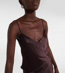 Атласная майка Ischia Galvan, коричневый - фото 4