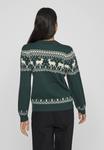Джемпер VILA VIDEER LS CHRISTMAS, Pine Grove Pattern Jacquard/Green - фото 3