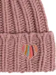 Вязаная шапка с сердцем Paul Smith, розовый - фото 3