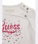 Лонгслив детский Guess со звездами, белый - фото 3