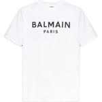 Футболка с принтом логотипа BALMAIN, белый - фото