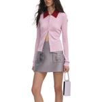 Шерстяной кардиган Self-portrait, розовый - фото 4