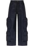 Джинсы карго AMIRI с широкими штанинами, синий - фото