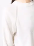 Кашемировый джемпер с отделкой в рубчик Barrie, белый - фото 5