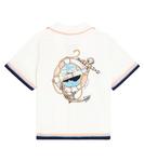 Легкая хлопковая рубашка Zimmermann Kids, белый - фото 4