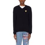Свитер v-neck pullover gold emblem 'black' Comme Des Garcons Play, черный - фото 4
