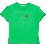 Футболка с логотипом Acne Studios, зеленый - фото