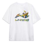 Футболка с рисунком баскетбольных мячей Li-Ning, белый - фото