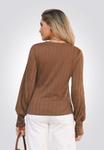 Джемпер LONG SLEEVE BUTTON CUFF Cupshe, коричневый - фото 2
