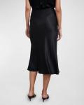 Атласная юбка-миди Maya Rails, черный - фото 3