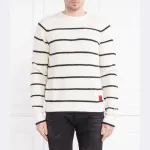 Шерстяной свитер стандартного кроя Stom Hugo, бежевый - фото