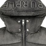 Куртка PURPLE BRAND Denim Puffer Jacket, Black - фото 3