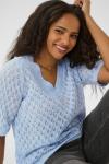 Свитер KAFFE CURVE KCLoura, светло-голубой - фото 5