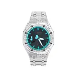 Часы Casio G-Shock Analog-Digital 2100 Series, арт. GA-2100-1A1, серебристый иней/бирюза - фото