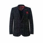 Детский блейзер slim fit windowpane Elie Balleh, Black - фото