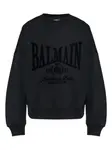 Свитшот с логотипом Balmain, черный - фото